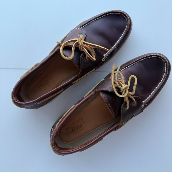 G.H. Bass Hampton Core 2 Leather Boat Shoes Brown Men’s Size 11M - Picture 4 of 5